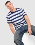 Fred Perry Mens Striped T-Shirt, Blue, M – XXL – Free C&C