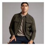 French Connection French Connection Mens Tech Overshirt Khaki