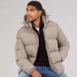French Connection Mens Row Mid Jacket Taupe