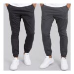 French Connection Mens Two Pack Cuffed Tech Cargo Pants Black/Charcoal