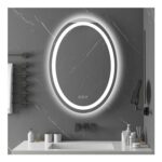 Furduzz Oval LED Mirror 500×700 Mm, 3-Color, Anti-Fog, Dimmable, H/V