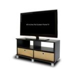 Furinno ANDREY TV Stand for 46-Inch TVs with Bin-Drawers Espresso