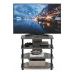 Furinno ECON 4-Tier Petite TV Stand, 32-Inch TV, French Oak