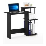 Furinno Efficient 3-Open-Side Gaming Desk, Solid Black