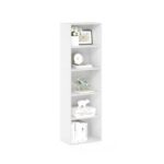 Furinno LUDER 5-Cube Bookcase with Open Shelf White