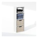 Furinno REED 4-Tier Closet Organizer, Open Shelf Storage, White