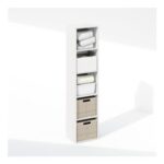 Furinno REED 5-Tier Closet Organizer, Open Shelf, White