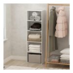 Furinno REED 5-Tier Open Shelf Closet Organizer, White