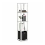 Furinno Turn-N-Tube 5-Tier Book Shelf, White