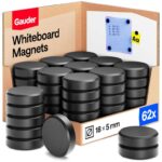 GAUDER Whiteboard Magnets (62 PCS – 18x5mm) Gauder Shop / FBA