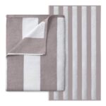 GAVENO CAVAILIA Microfiber Sand-Free Beach Towel 100×200 Cm Light Grey