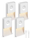 GOODEA 4x Rechargeable Motion Sensor Night Light Dimmable Stair Lights, 3000k SB Goodea Direct/FBA