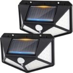 GRIFEMA 2 Pack Solar Security Lights with Motion Sensor for Garden ( New User / 100 LEDs/Battery/IP65/ 270 Degree ) free del over £15Haul