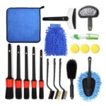 GUANJUNE 18Pcs Car Wash Cleaning Kit with Wash Mitt Sponge Towels, Tire Brush Tool Set, Car Care Detailing Set. Sold by GUANJUNE Store / FBA
