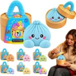 Giant Dumpling Squishy Adult Fidget Toys Golden Gold Jumbo Dumpling Squishy Cute Plush Stuffed Pillow Home Decor Stress Squeeze Toy Soft Stretch Decompression Fidget Toy Adults Anxiety Relief (0SB)