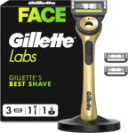 GilletteLabs with Exfoliating Bar, Razor for Men, 1 Handle Plus 3 Refills