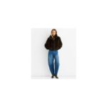 Gini London mid Brown Short Faux Fur Jacket