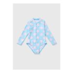 Girls Blue Shell Swimming Costume (6-15yrs)