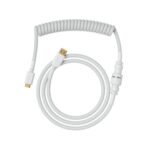 Glorious Gaming Coiled USB-a to USB-C Keyboard Cable, Ghost White