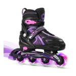 Gonex Adjustable Light-up Inline Skates for Kids