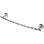 GoodHome Ormara Silver effect Iron & steel Wall-mounted Towel rail (W)48cm. Free C&C