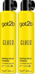 Got2b Glued Hairspray, Blasting Freeze Spray, Strong Hold Hairspray for Up to 72 Hours, Vegan, Silicone Free, 300 ml (Pack of 2)