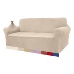 Granbest High-Stretch 3-Seater Sofa Cover, Beige, Non-Slip