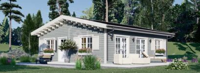 Granny Annexe ALICE S 63m² 3-Bed Garden House 10.2 x 6.2 m (34 x 20)