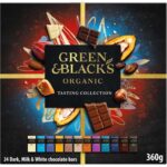 Green & Blacks Organic Tasting Collection, Box of 24 Miniature Bars, 360g – £5.22 S&S