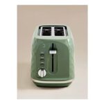Green Diamond Textured 2-Slice Toaster