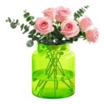 Green Innjoii Glass Centerpiece Vases – Large Giant Mouth Vase