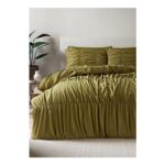 Green Ruched Duvet Set