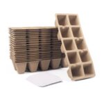 Greenology Biodegradable Seed Starter Trays, 20×10 Cells, 40 Labels