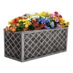 Grey Beautiful Stylish Look 70cm Lazio Pewter Trough Garden Decor