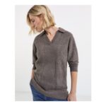 Grey Marl Longline Cable Jumper