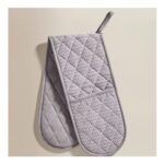 Grey Patterned Double Oven Glove