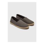 Grey Textured Espadrilles