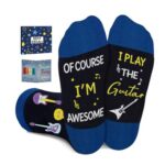 Guitar Gift Set: Socks, Card and Gift Box for Men