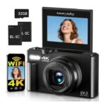 H-Bocam 4K 64MP WiFi Digital Camera, Compact