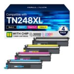 HALLOLUX TN248/TN248XL Toner for Brother (4-Pack)