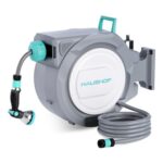 HAUSHOF 30m Retractable Garden Hose Reel Wall Mounted