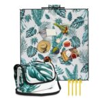 HAUSPROFI Waterproof Picnic Blanket 200×200 Cm, Foldable and Washable