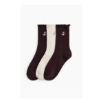 H&M 3-Pack Overlock-Detail Socks