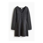 H&M Knitted Flared-Skirt Dress