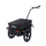 HOMCOM Bicycle Trailer Jogger Stroller with Tow Bar Black