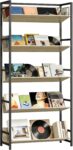 HOMCOM Bookshelf with Anti-Slip Design 5-Tier Storage Shelves, Oak