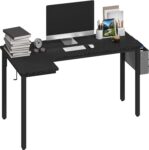 HOMCOM L-Shaped Gaming Desk Computer Corner Desk 145 x 81 x 76cm Black