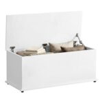 HOMCOM Storage Chest 114L Blanket Box 100x40x40cm White