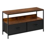 HOMCOM TV Stand Cabinet, up to 47-Inch Rustic Brown