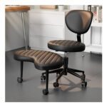 HOMRELEXA Cross-Legged Ergonomic Kneeling Office Chair, 360 Swivel